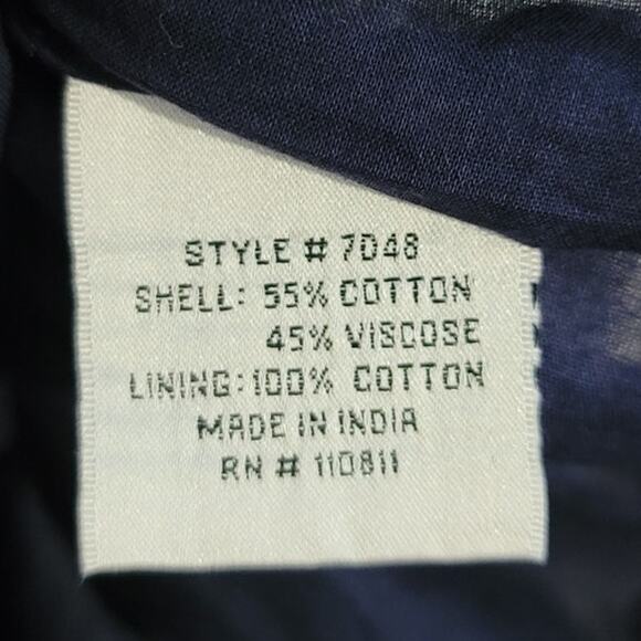 Yoana Baraschi Cotton Eyelet Floral Embroidered Dress Blue White XS - Picture 4 of 8